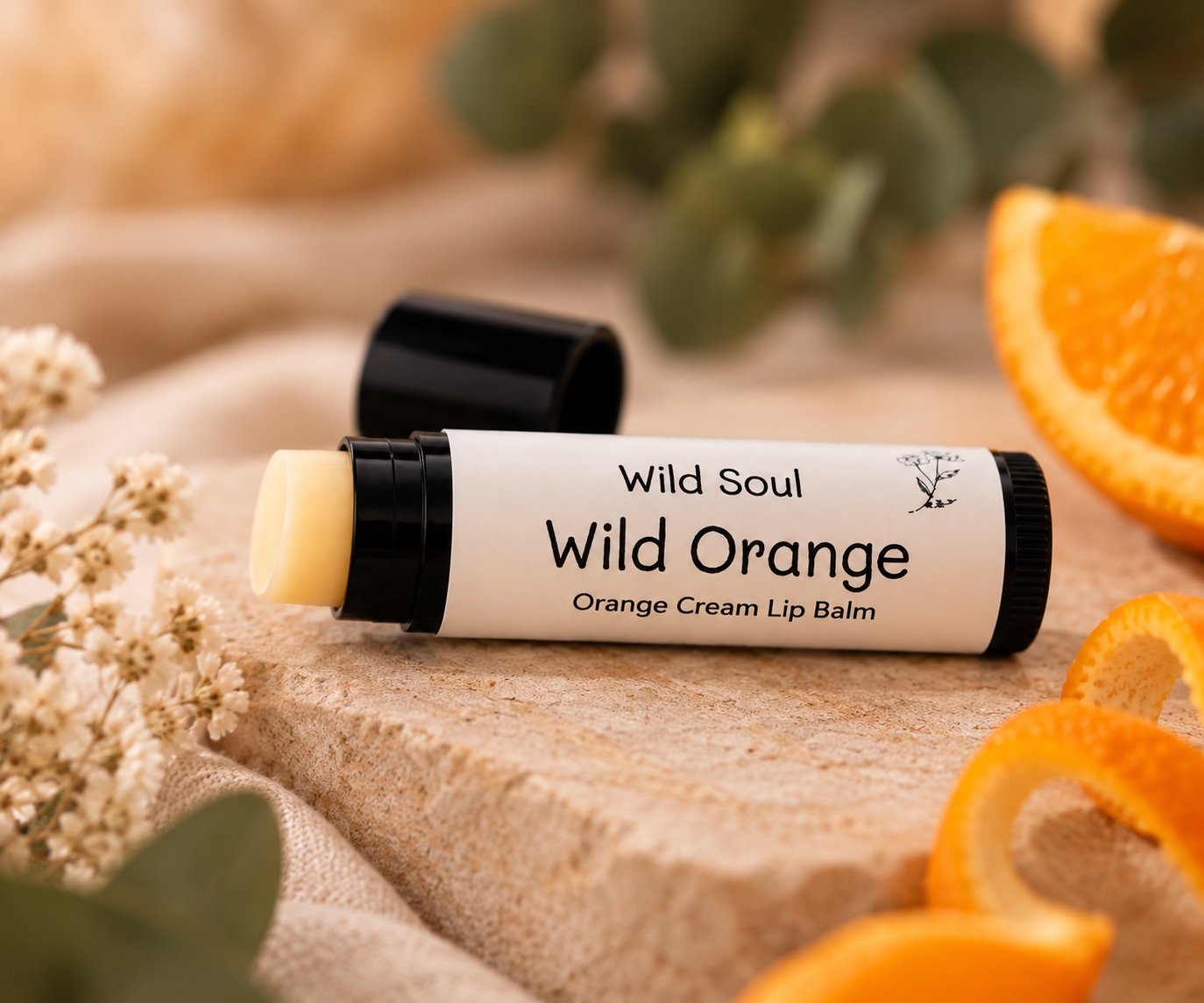 Wild Orange Lip Balm lifestyle image by Wild Soul