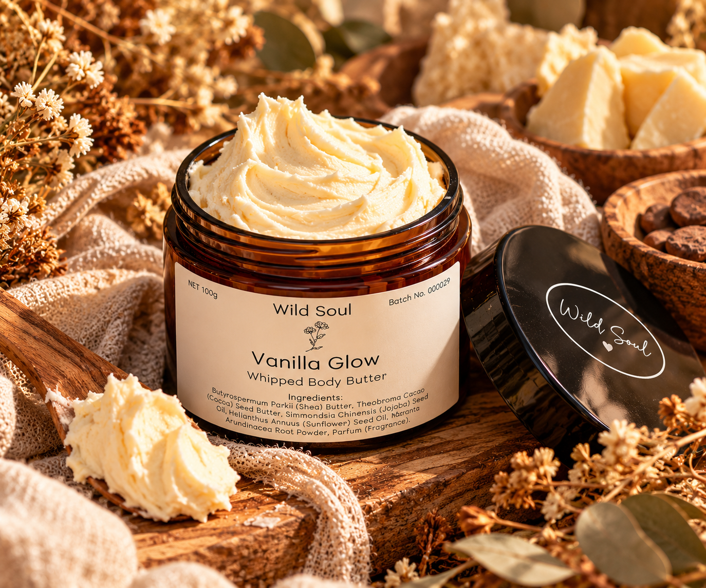 Vanilla Glow Butter lifestyle image by Wild Soul